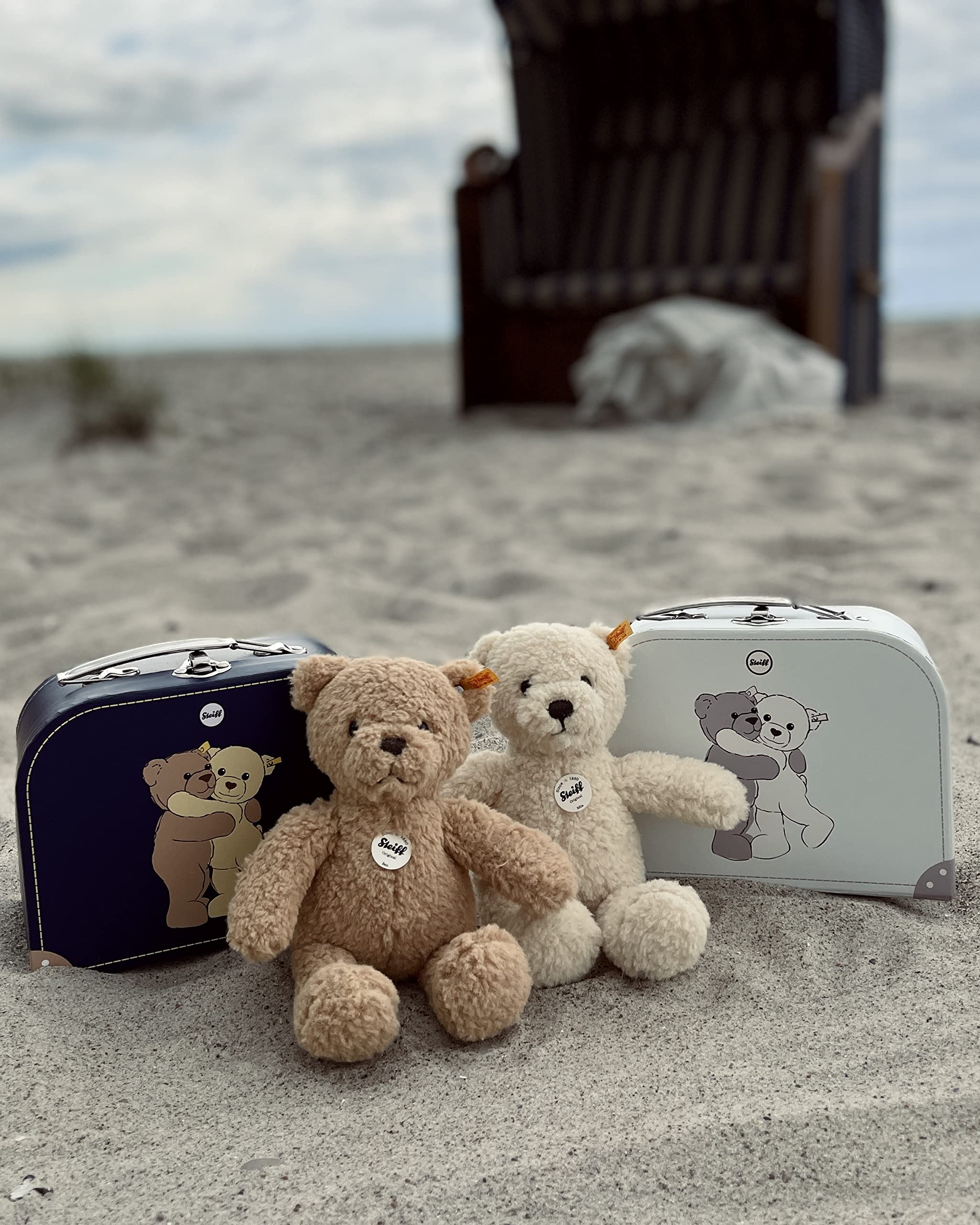 Steiff Ben Teddy Bear in Suitcase, Beige, Premium Stuffed Animal Plush - 2022 Amazon Exclusive, Small - Image 6