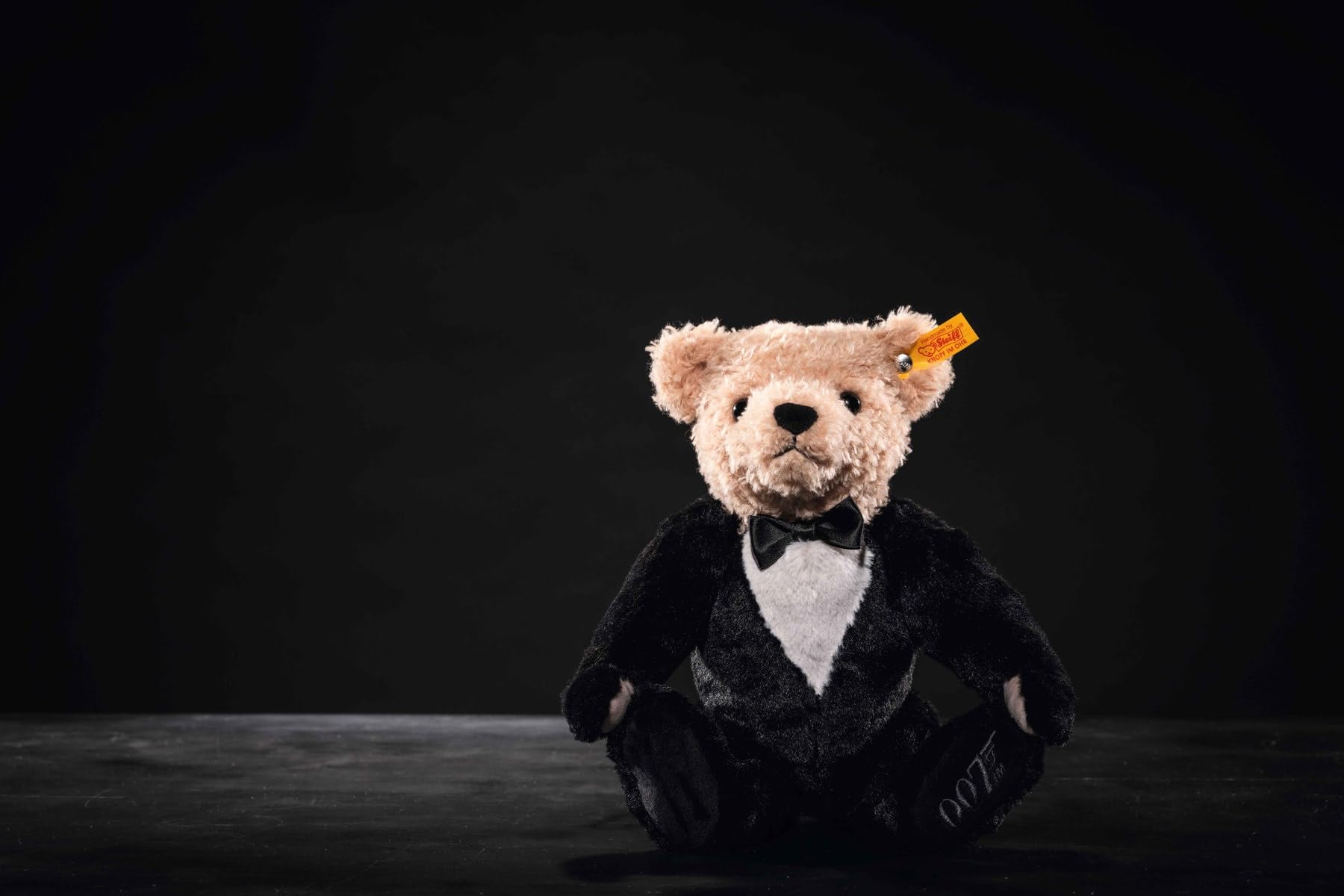 Steiff James Bond Teddy Bear, Officially Licensed Stuffed Animal Plush Collectible, Gift for James Bond Fans, 5-Way Jointed & Posable (Brown, Black, & White, 12") - Image 5