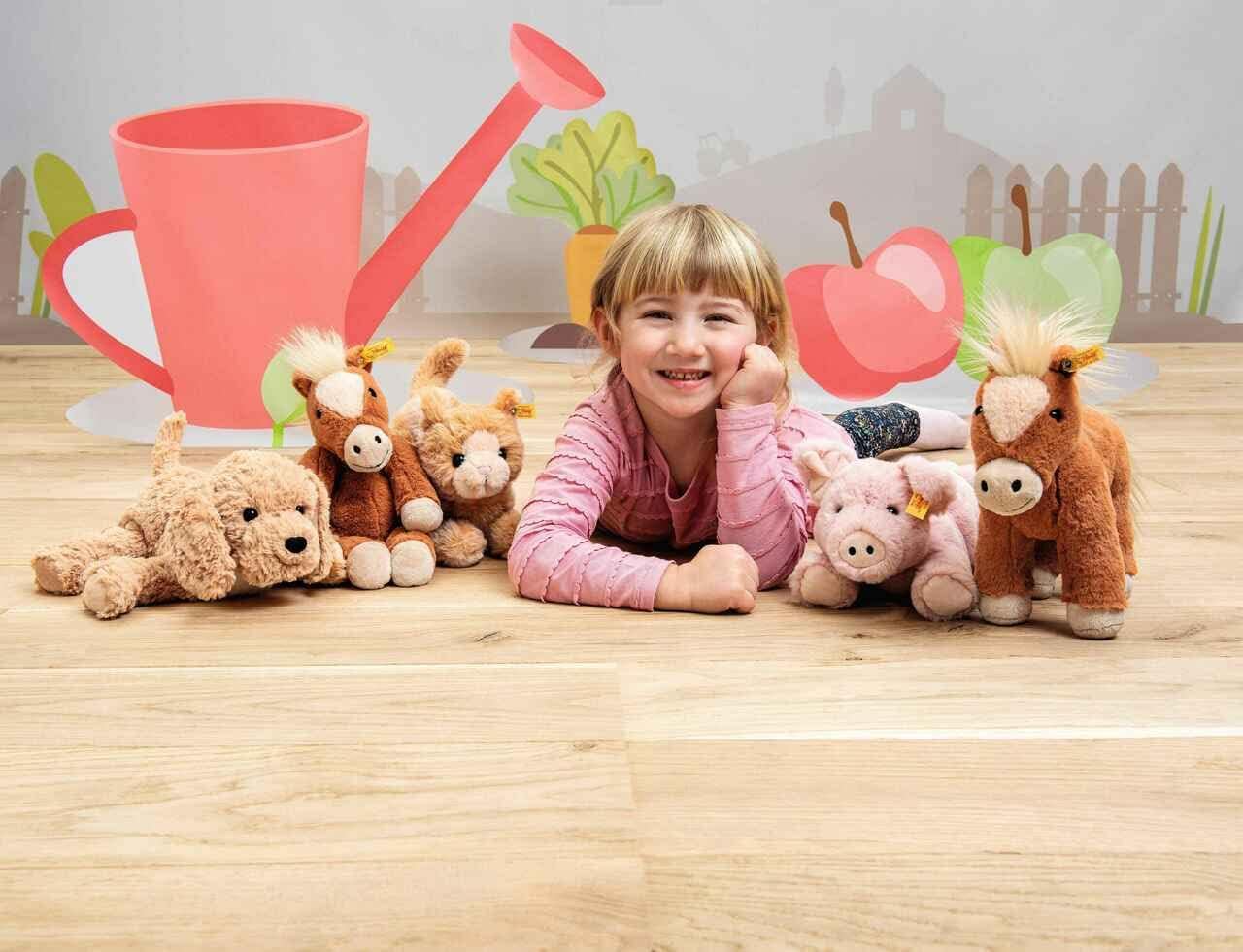 Steiff Piko Pig Plush Stuffed Animal Toy Friend, Pink, 11" - Image 6